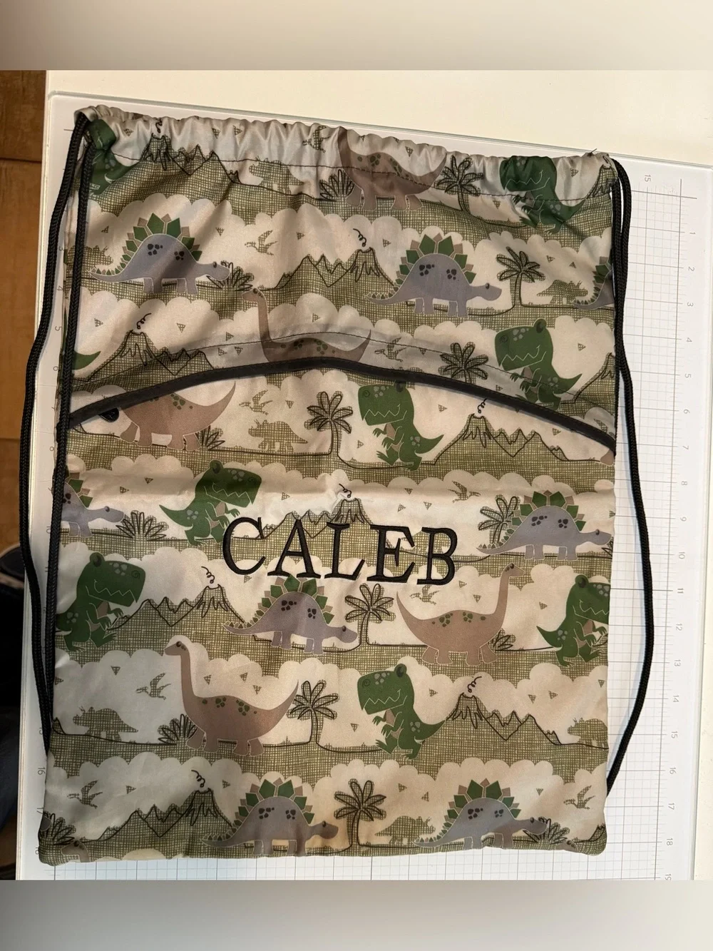 thirty-one Dino Print Tote and Drawstring Backpak Tote NOT Personalized